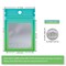 100 Pack Smell Proof Resealable Bags for Food Storage,Cute Mylar Clear Bags for Small Business Foil Pouch Zipper Packaging Bag for Sample Jewelry Eyelash Gloss(Blue Green,2.7X3.9in)